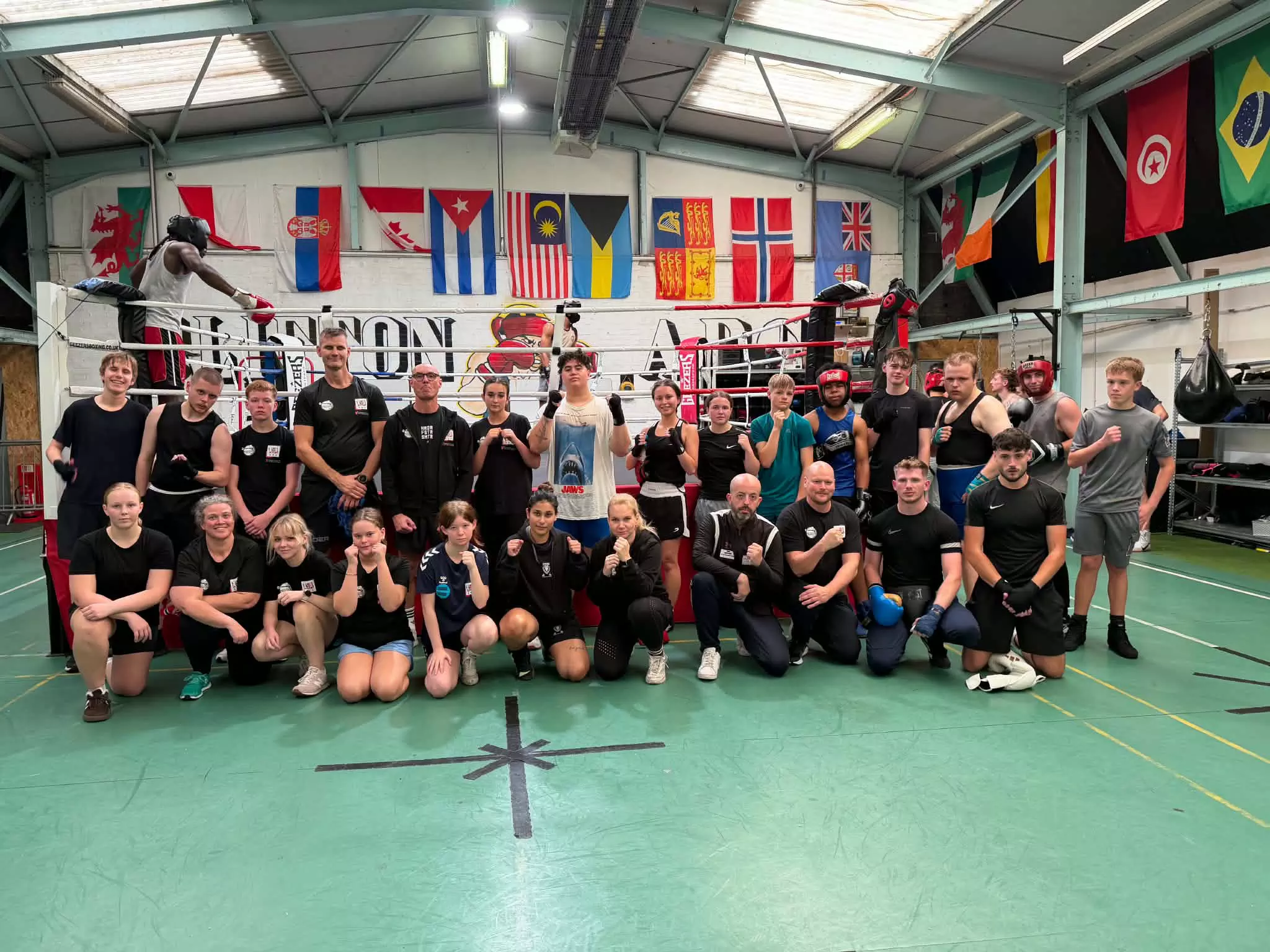 Samlebilde etter endt økt hos Clifton ABC Boxing Club