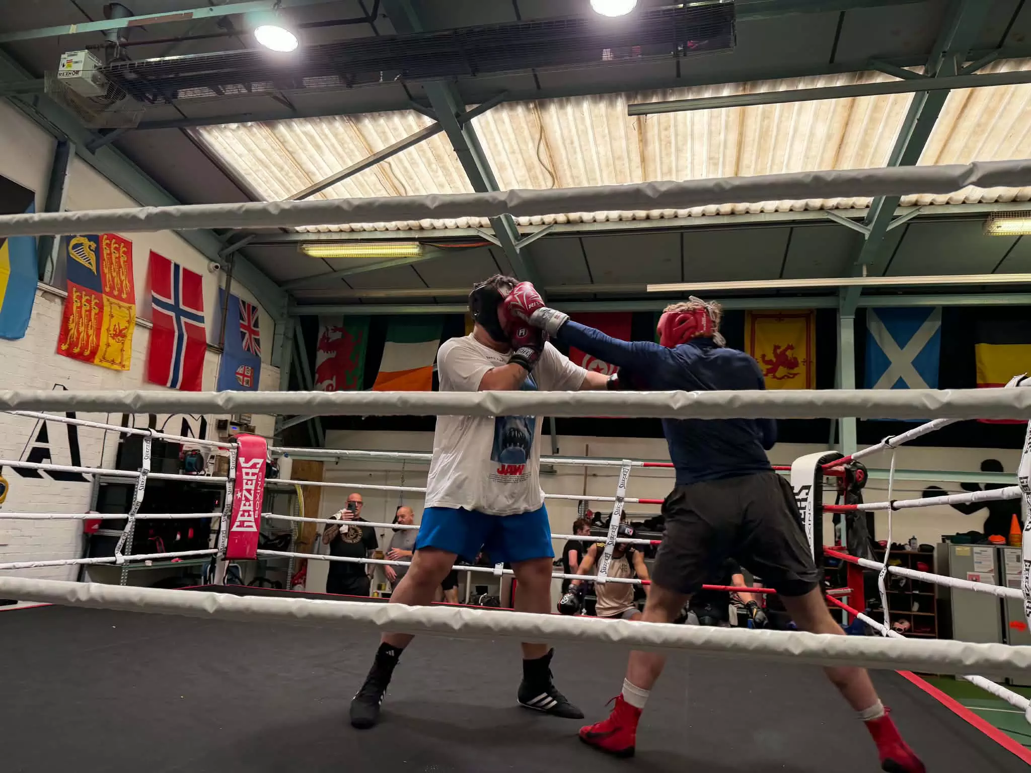 Sparring med engelsk champ