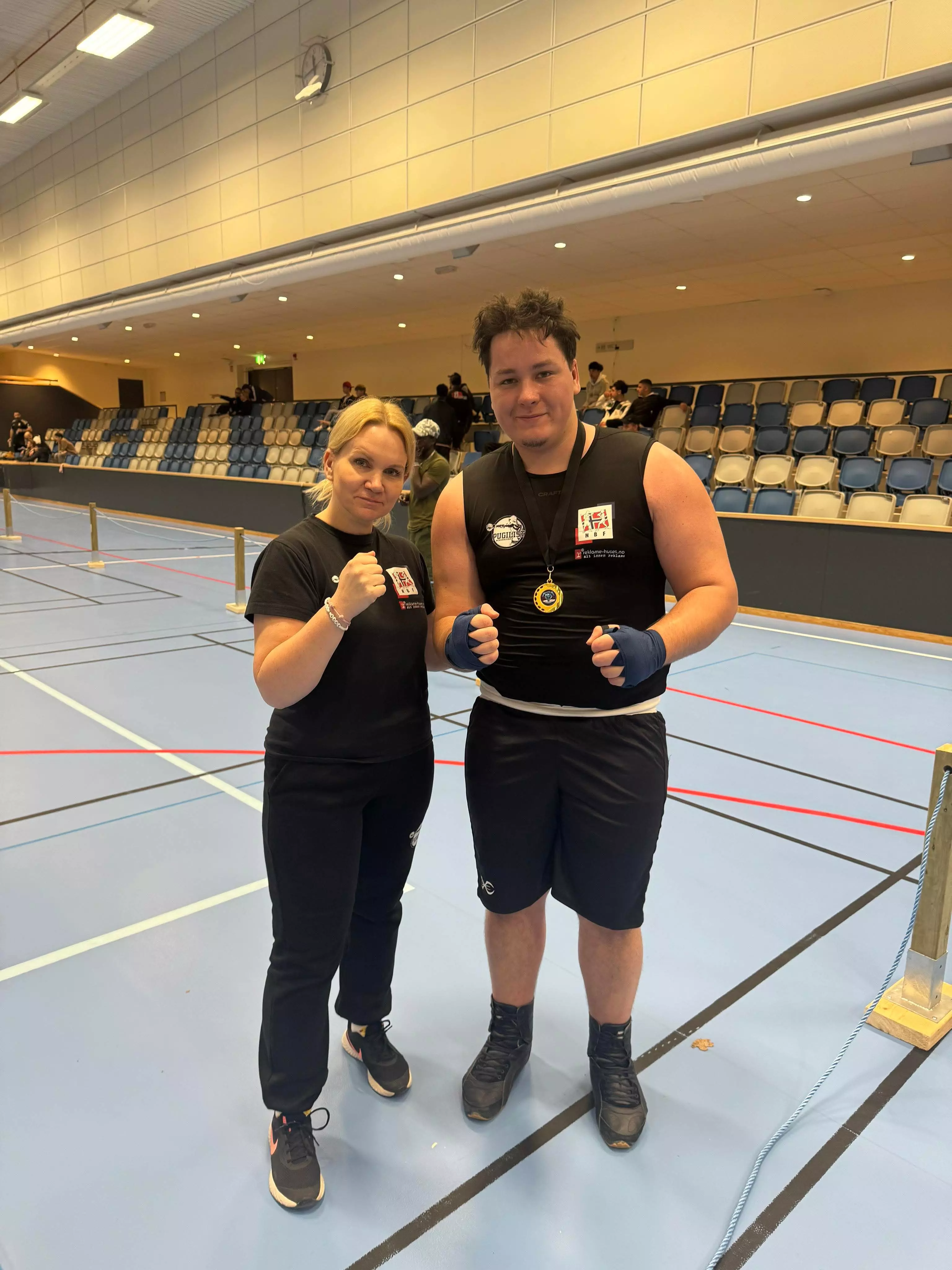 Hilde og Mikael etter kamp