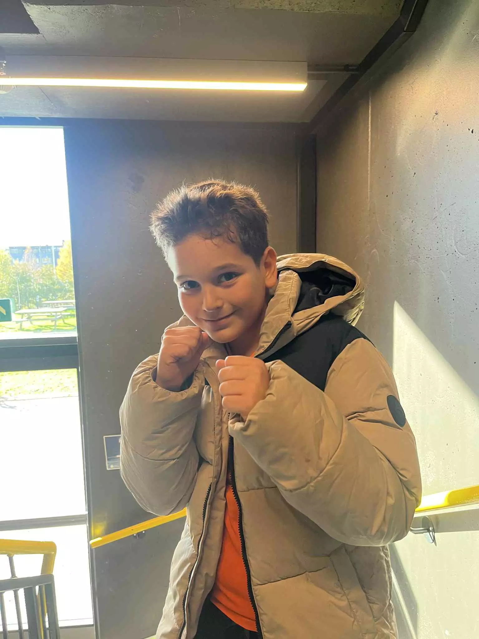 Hugo hadde sin første kamp